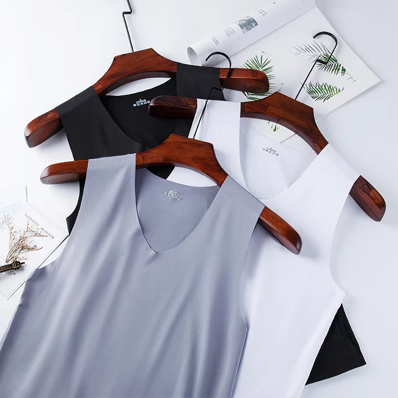 Seamless Ice Silk Vest Men's Summer Youth Thin